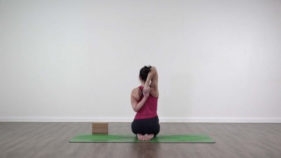 screenshot from online yoga class with yoga teacher at Yogateket yoga studio in Uppsala Sweden