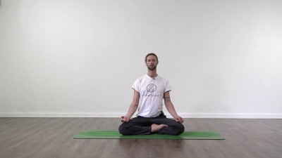 Screenshot from an online yoga class at Yogateket Uppsala
